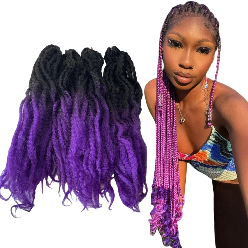 Ombre Synthetic Hair Braids Extensions 10 Pack for Afro Wave  display picture 3