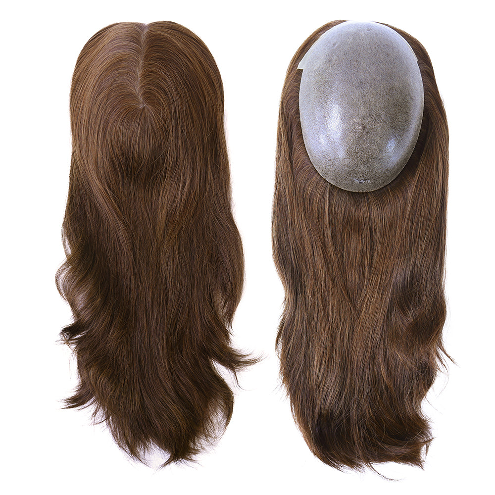 14&quot; 16&quot; Injected Full Thin Skin Base Human Hair Toppers for Women