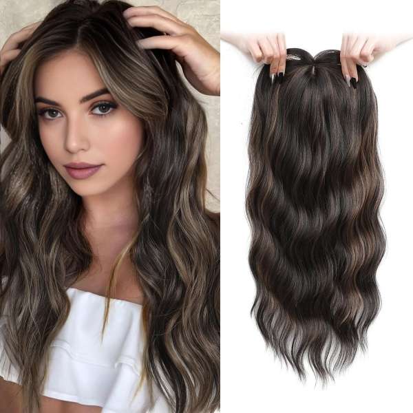 7.5x8 Hand-Tied Mono Top Human Hair Topper for Women - product detail 3