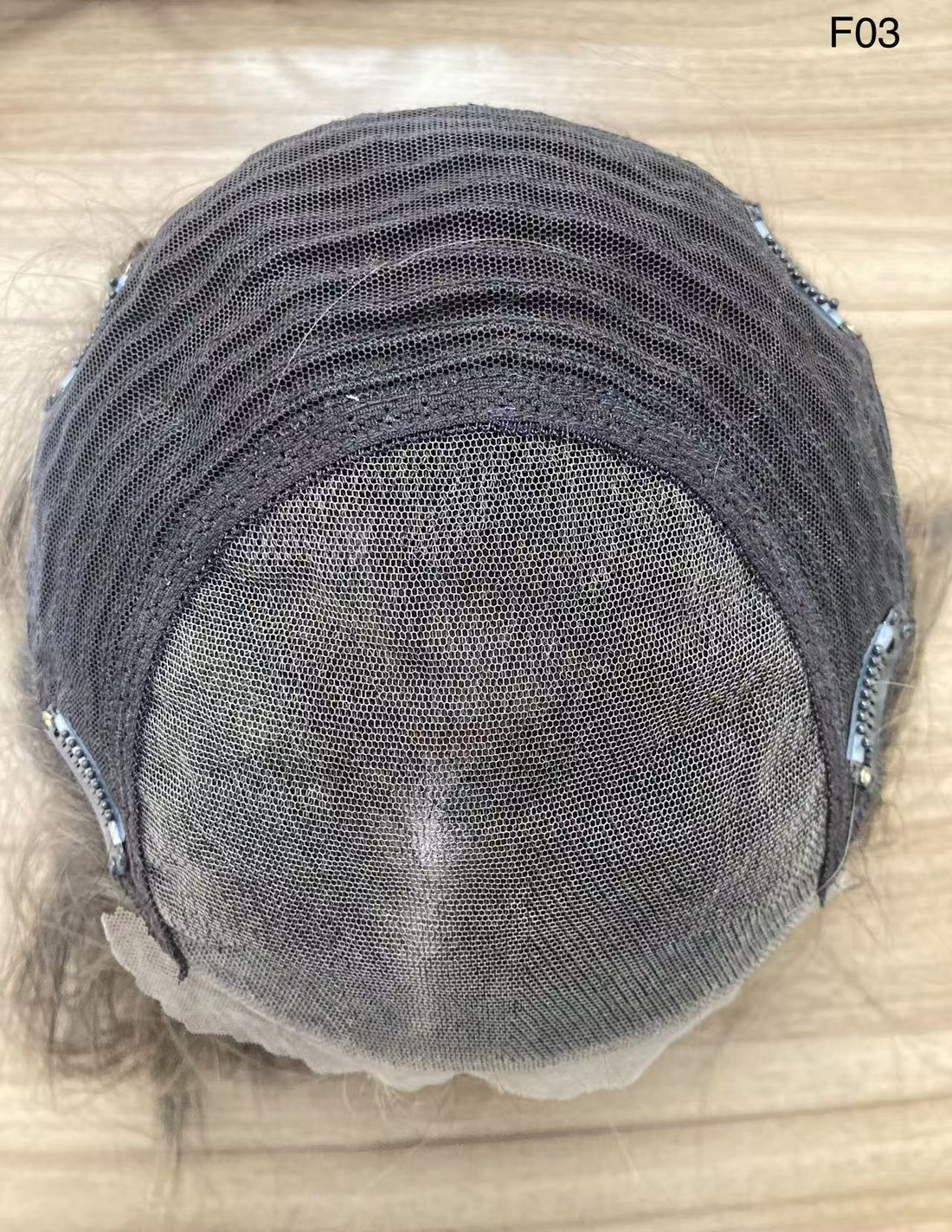 8.5x9 Large-Coverage French Lace Human Hair Topper for Women - wearing effect