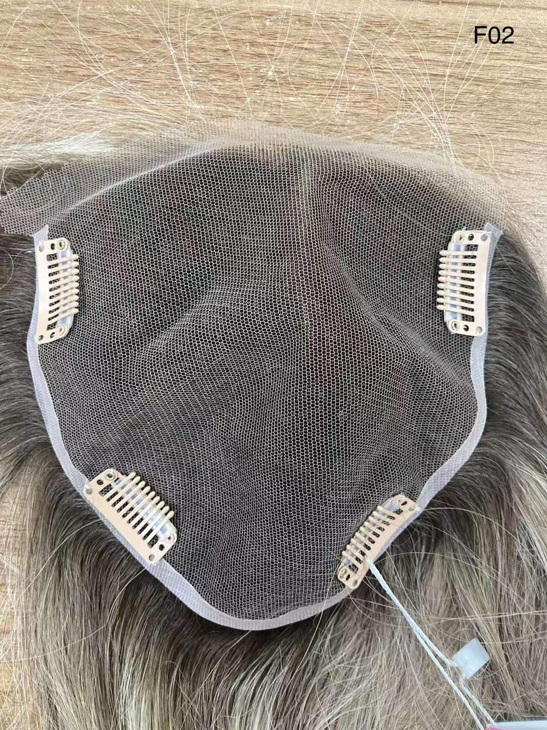 6x6 French Lace Human Hair Topper for Women - wearing effect
