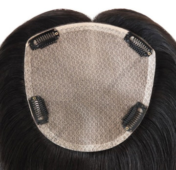 14"/16" Silk-Top Human Hair Topper for Women | 5.5"x6" — product view