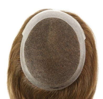 16" Lace & Skin Human Hair Topper for Women | 7"x9" — product view