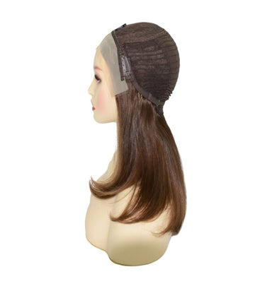 8"/9" Silk-Top Human Hair Wig for Women — product view