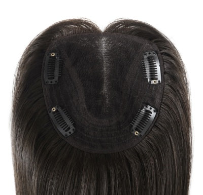 12" Lace Human Hair Topper for Women | 4.5"x5" — product view