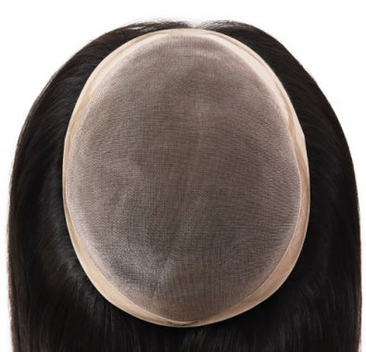 16" Mono & Skin Human Hair Topper for Women | 6"x8", 7"x9", 8"x10" — product view