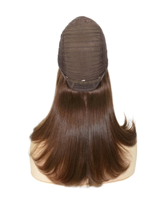 8"/9" Silk-Top Human Hair Wig for Women — detail view 2