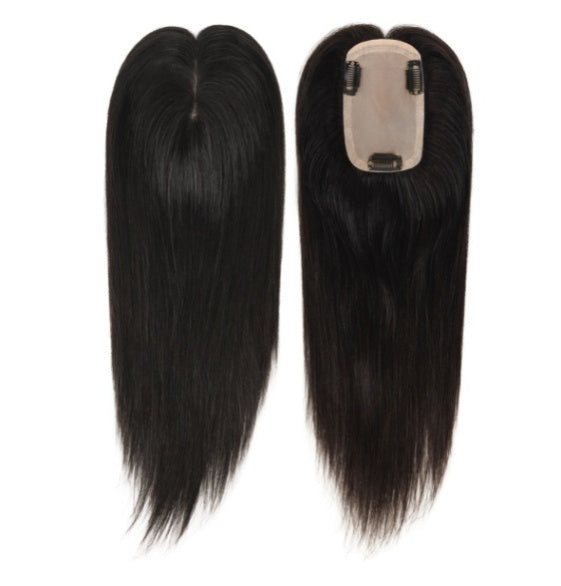 14"/16" Silk-Top Human Hair Topper for Women | 8cm x 13cm — detail view 2