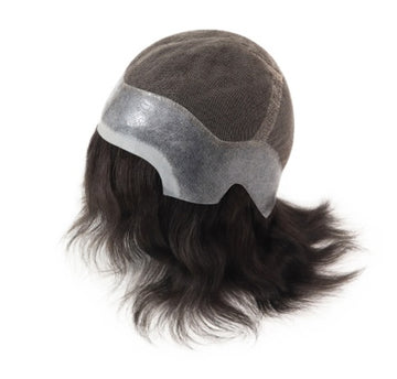 6" Lace & Skin Human Hair Wig for Women — product view