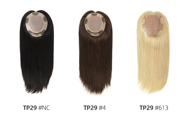 16" Silk-Top Human Hair Topper for Women | 5.5"x6.5" — detail view 2