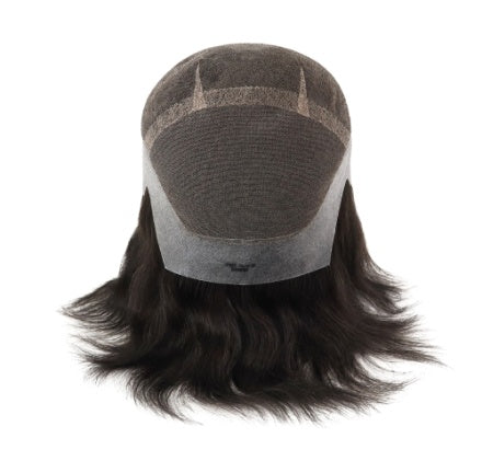 6" Lace & Skin Human Hair Wig for Women — detail view 3