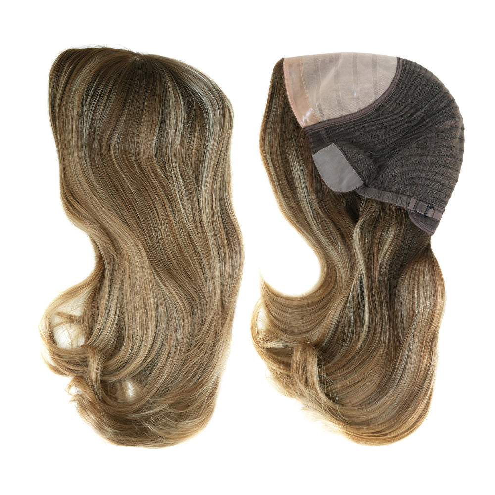Silk Top Wig For Women with 1/8&quot; Folded Lace and 1&quot; Poly Coating in Front