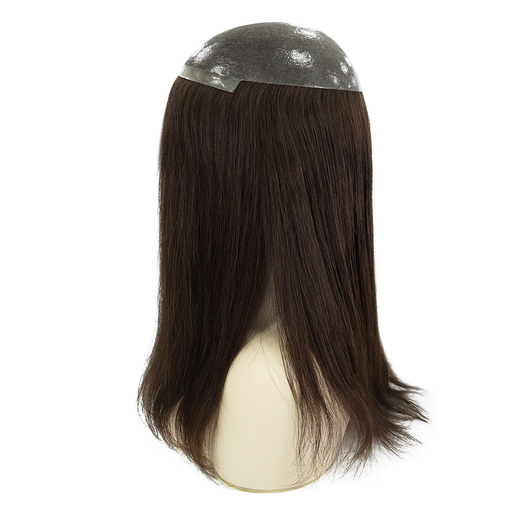 Knotted Durable Full Polyskin Base Hair Topper for Women 16&quot;