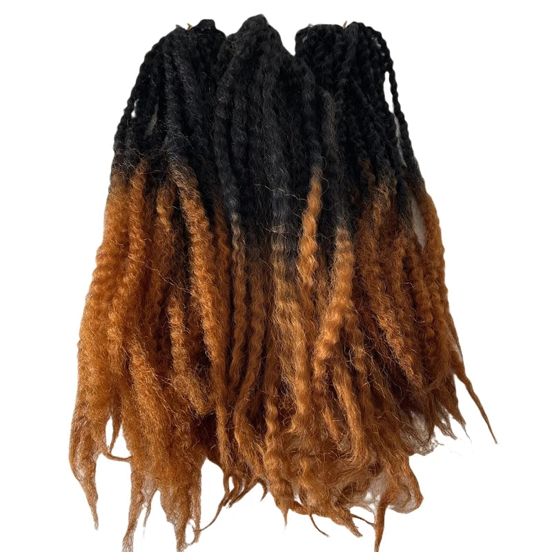 10 kpl ombre-värisiä synteettisiä hiusnippuja letitykseen – jatkeet afroaalto-kampauksiin