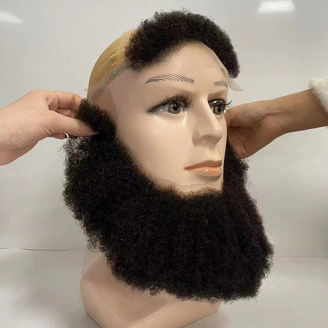 100% Indian Human Full Lace Beard For African American
