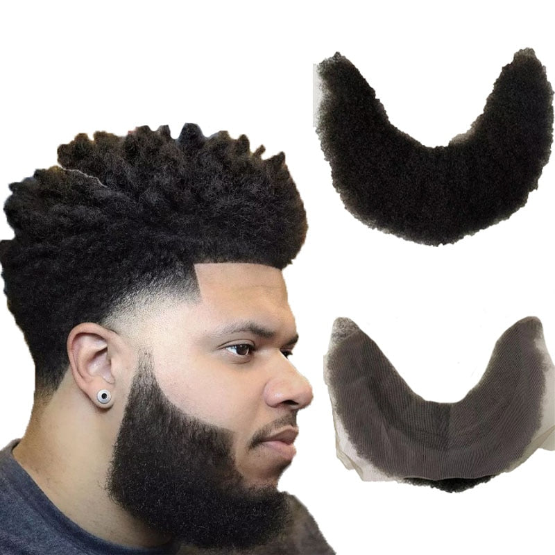 100% Indian Human Full Lace Beard For African American