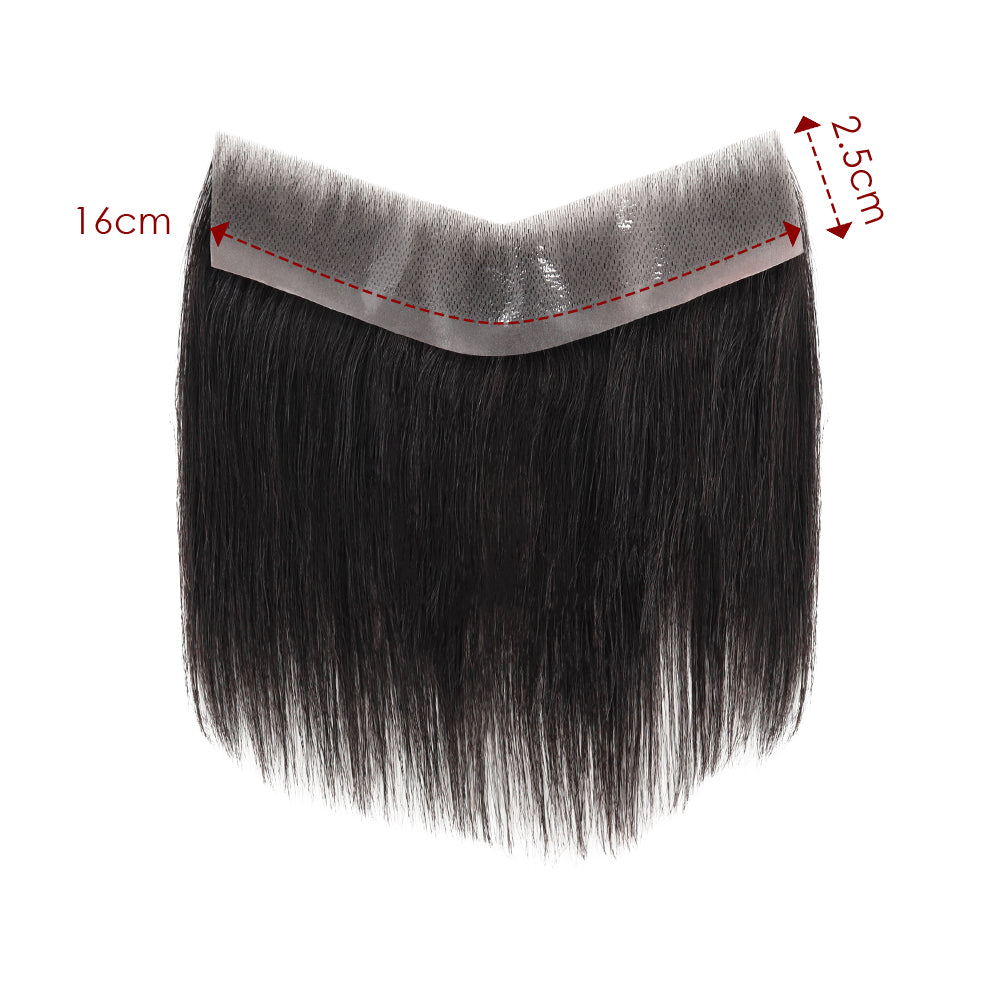 Men's Frontal Hairpiece Covering Receding Hairline - product view