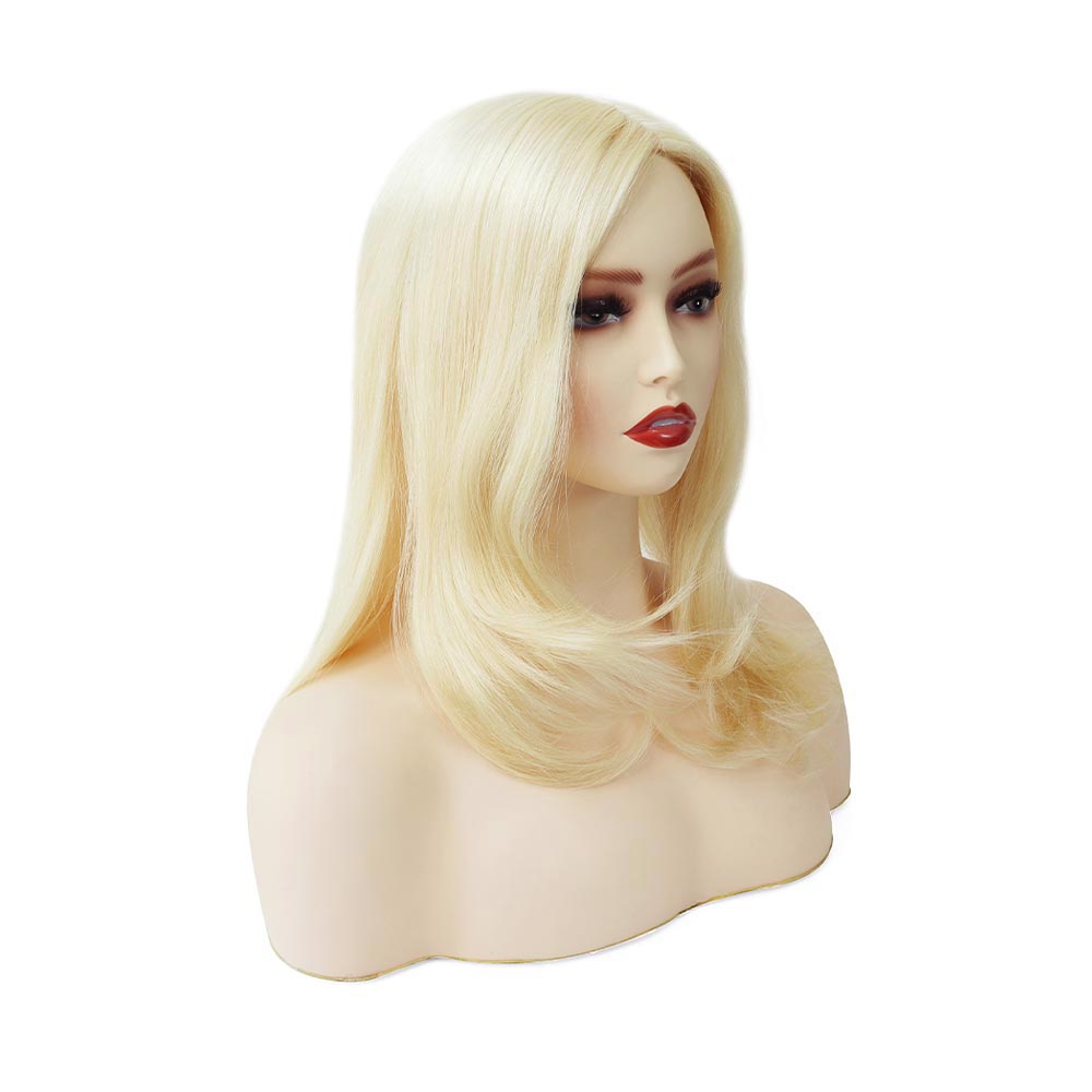 Silk Top Wig For Women with 1/8&quot; Folded Lace and 1&quot; Poly Coating in Front
