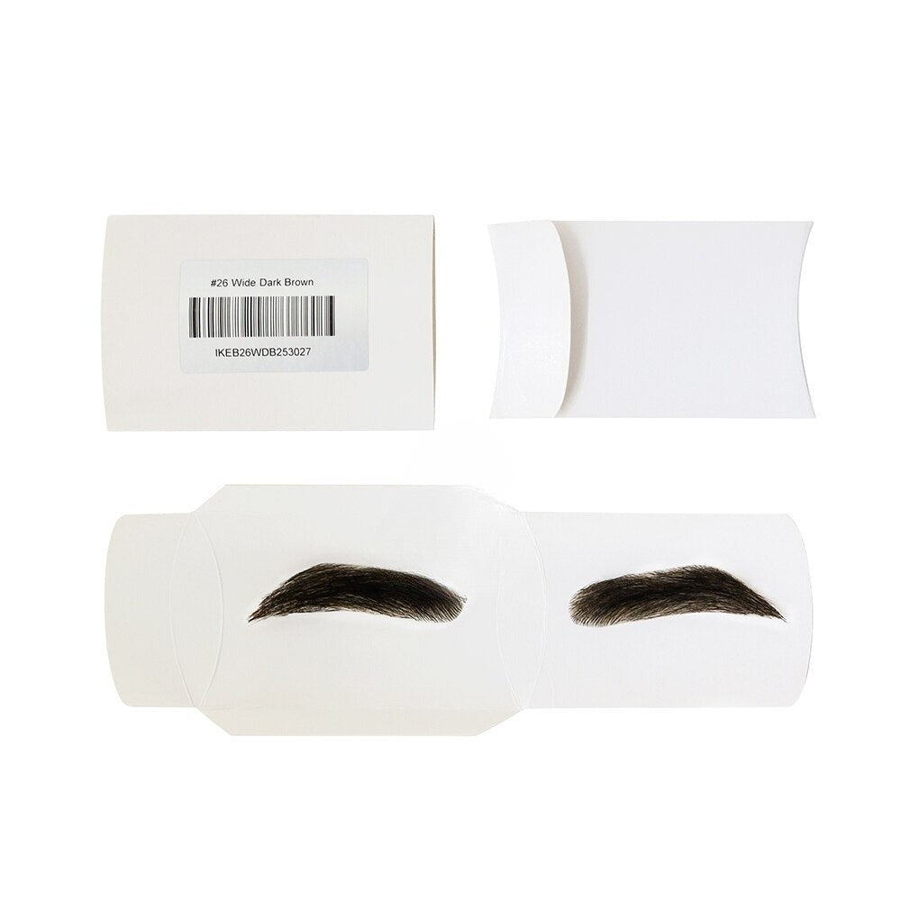 Injection Skin Hand Made Human Hair False Eyebrows