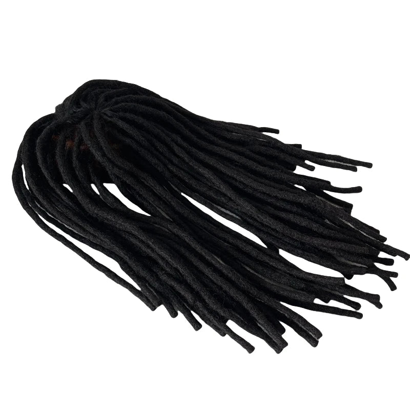 16 tuuman intialainen neitsythiuskorvaus musta 8x10 kokoinen täysi PU-toupee, dreadlockit miehille