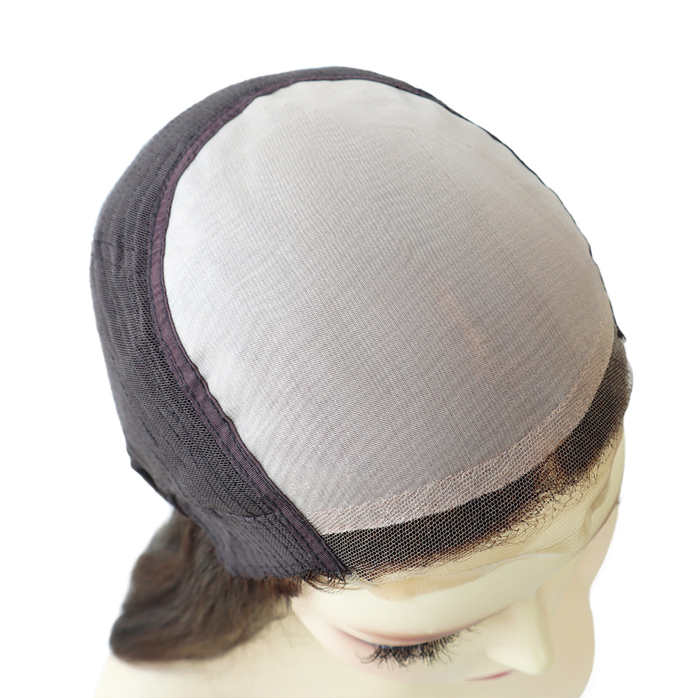 14.5" Mono Top with 1/2" Lace Front Human Hair Jewish Wig for Women