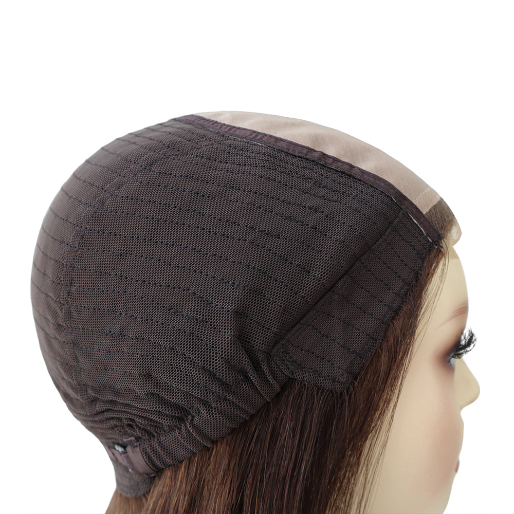 14,5" mono top med 1/2" blonde foran, menneskehår, jødisk paryk til kvinder