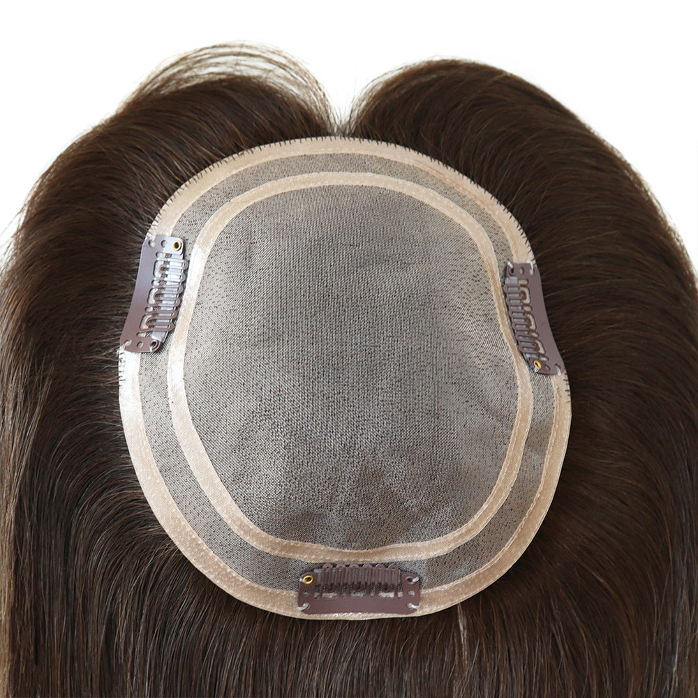 Clip-on Mono Hair Topper for Women 16&quot; 20&quot;