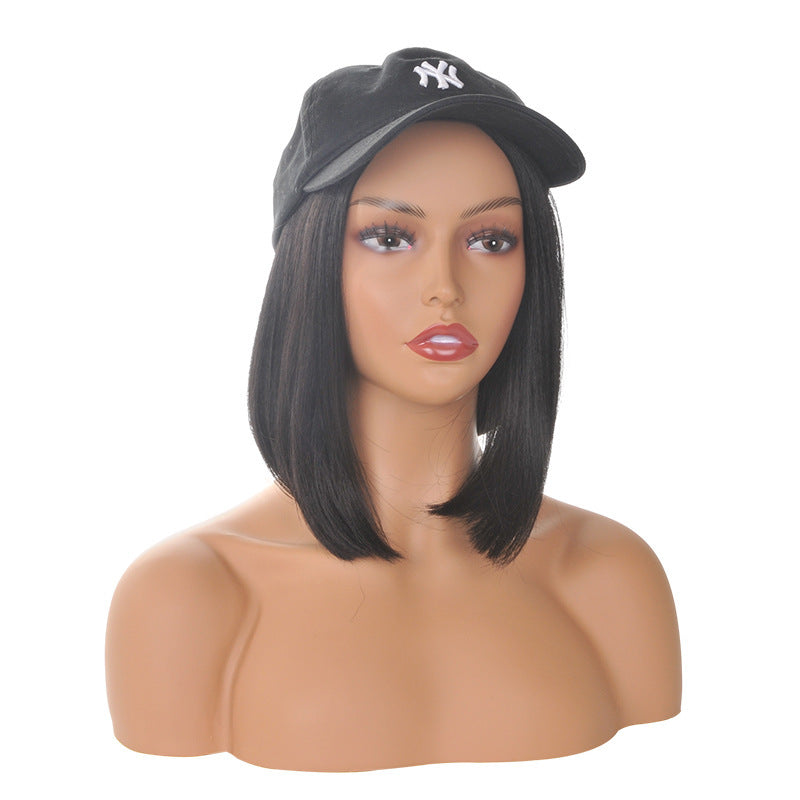 Wig Head Model Shoulder Display Stand with Scarf and Hat