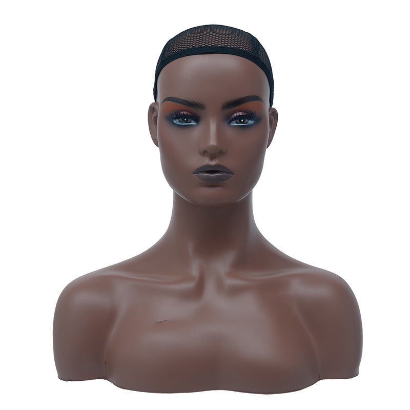 African Female Half Body Mannequin Head Mold