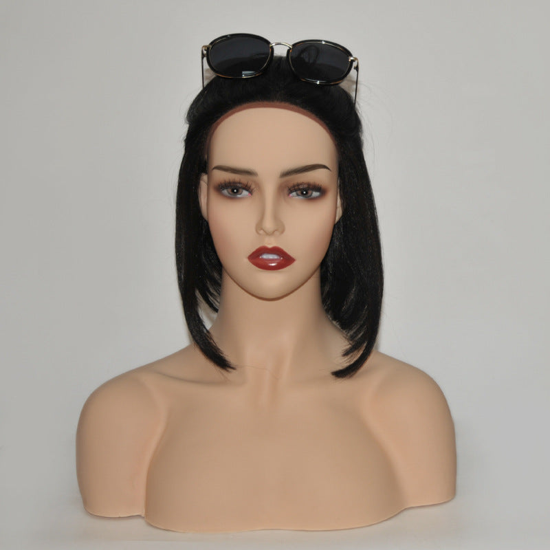 Half-Length Mannequin Head with Earrings and Sunglasses Display Bracket