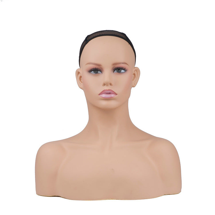 Doll Head Mannequin Half Body Stand Necklace Hat Display