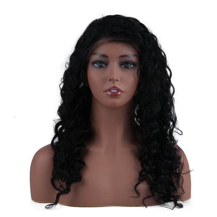 Half-Length Female and Male Mannequin Heads with Black Skin