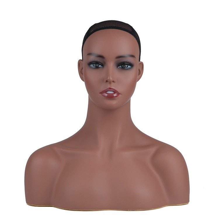 Mannequin Head Wig Jewelry Display Black