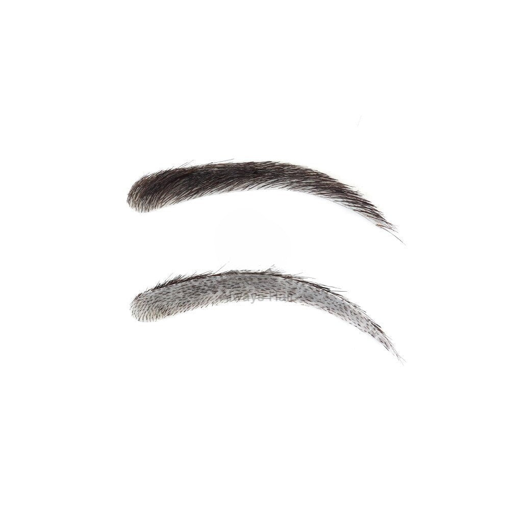 Ekte menneskehår øyenbryn injeksjon PU falske øyenbryn