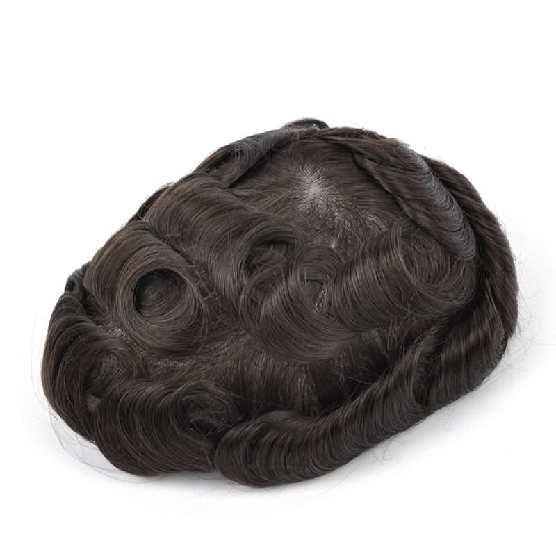 0.06–0.08mm Single-Knot Thin Skin Men's Hair System | 8x10 | Antimicrobial Base — product view 8