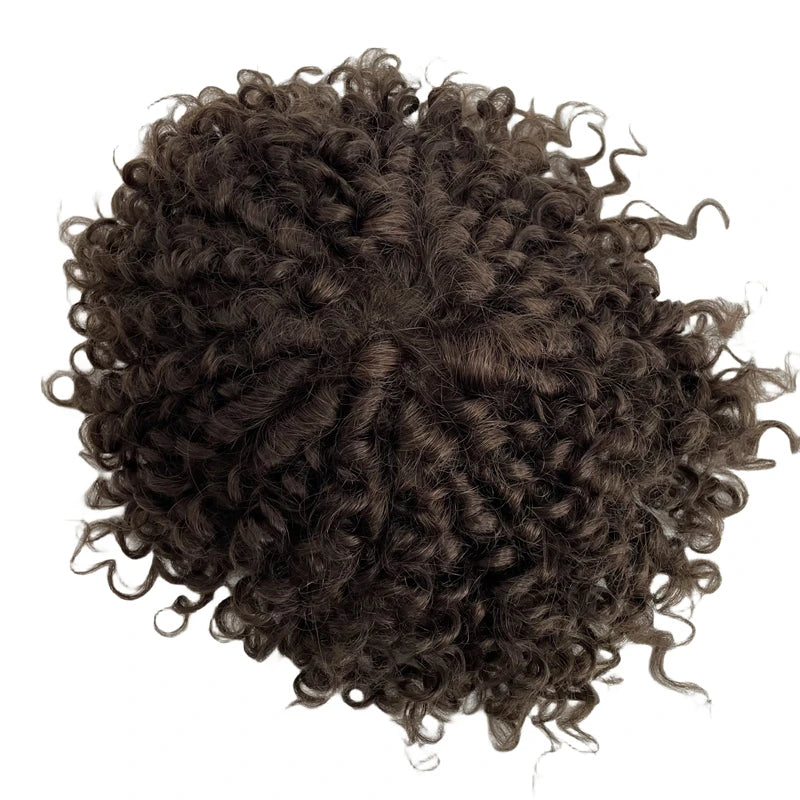 Bouncy Curl Australia Style Human Hair Replacement Toupee for Men