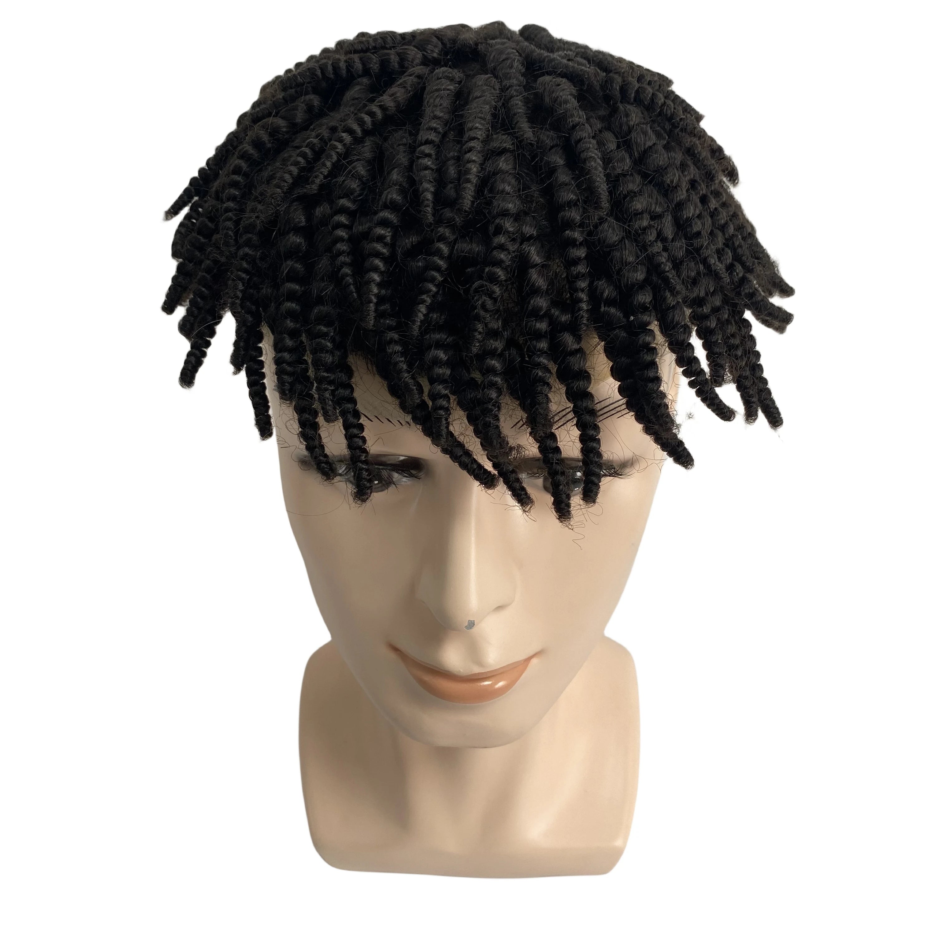 Afro fletter AUS tupé blonde med PU-enhet for svarte menn