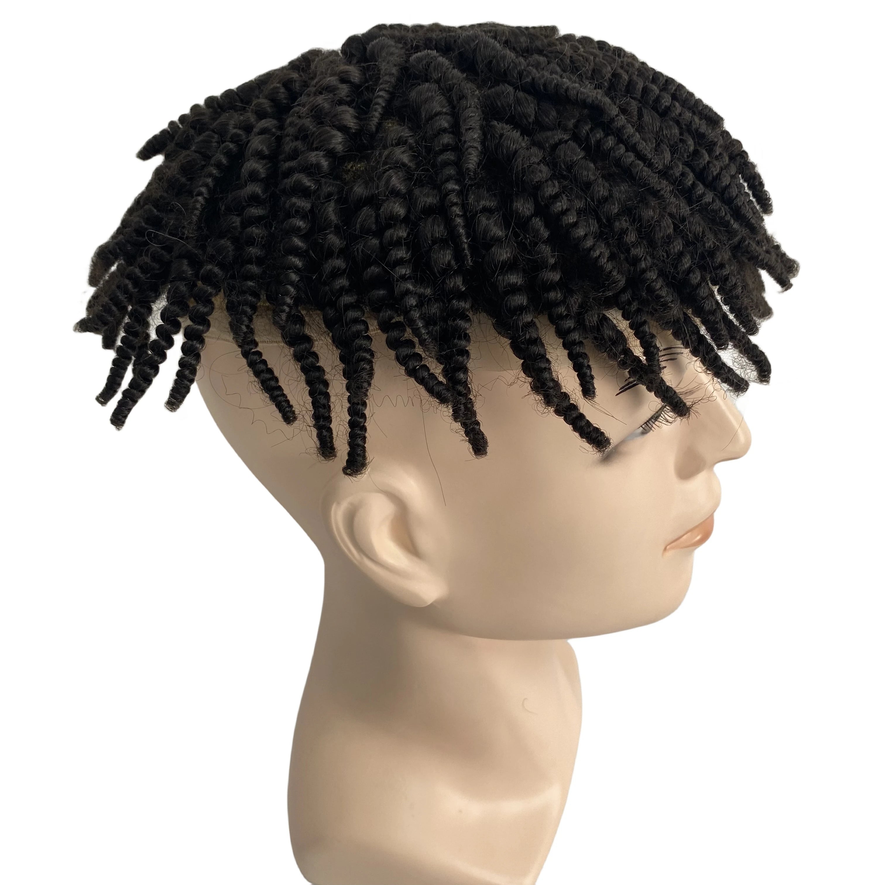 Afro fletter AUS tupé blonde med PU-enhet for svarte menn