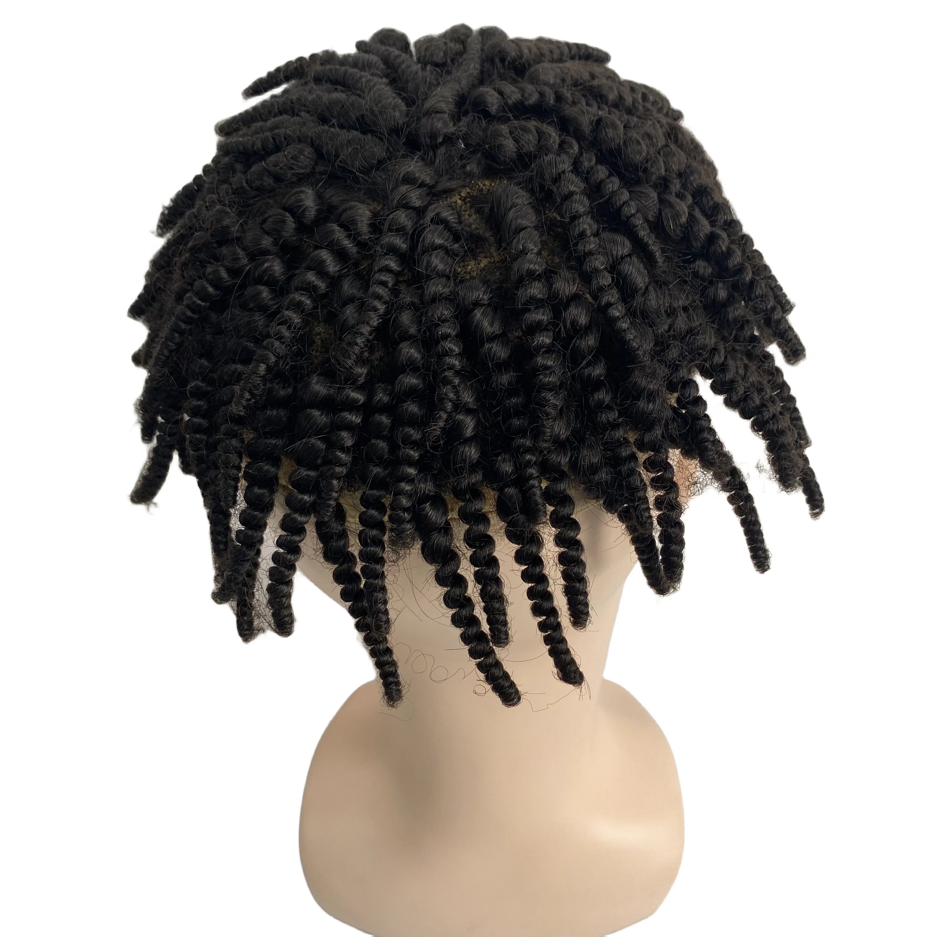 Afro fletter AUS tupé blonde med PU-enhet for svarte menn