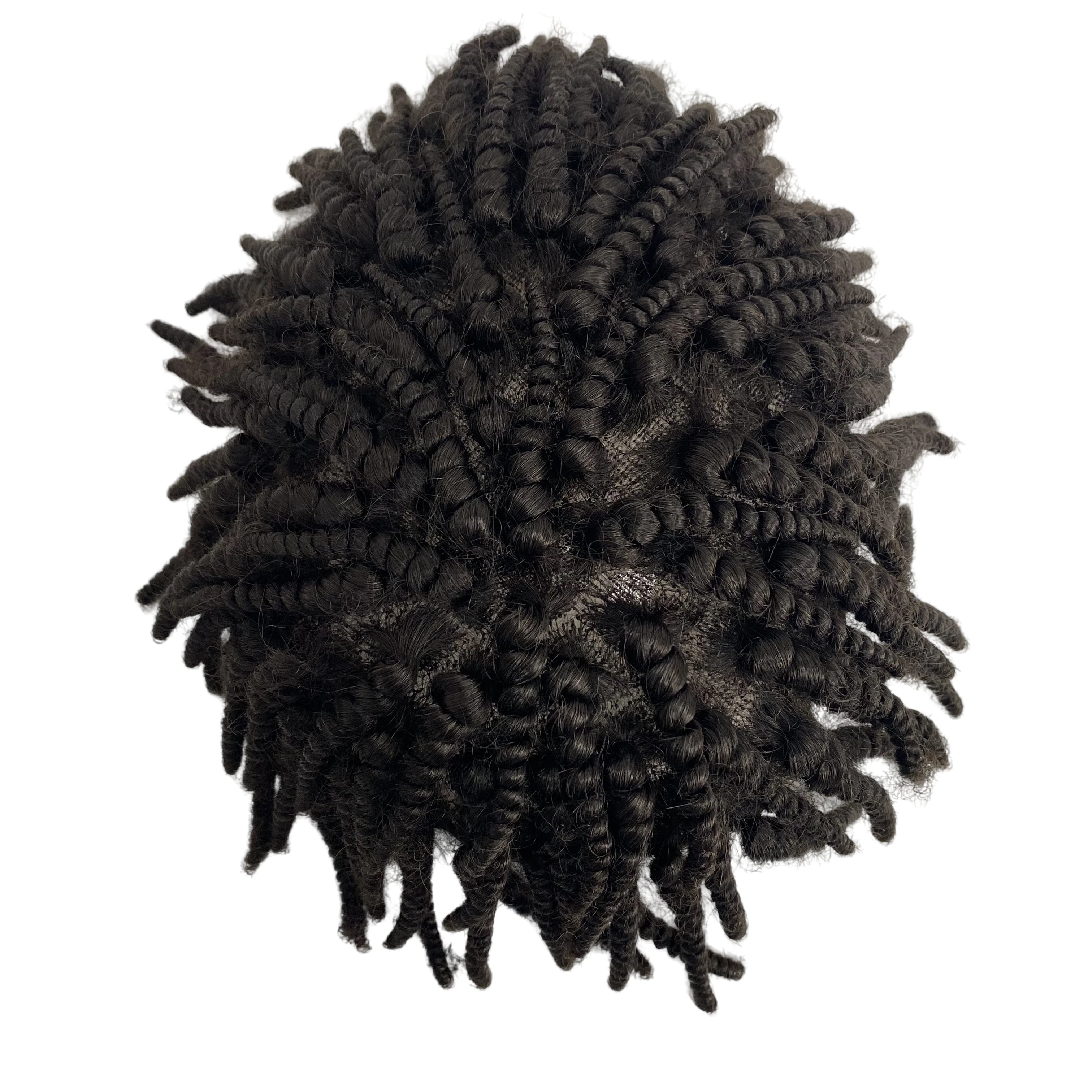 Afro fletter AUS tupé blonde med PU-enhet for svarte menn