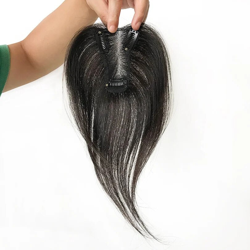 Menneskehår schweizisk blonde klips-in toppers til kvinder