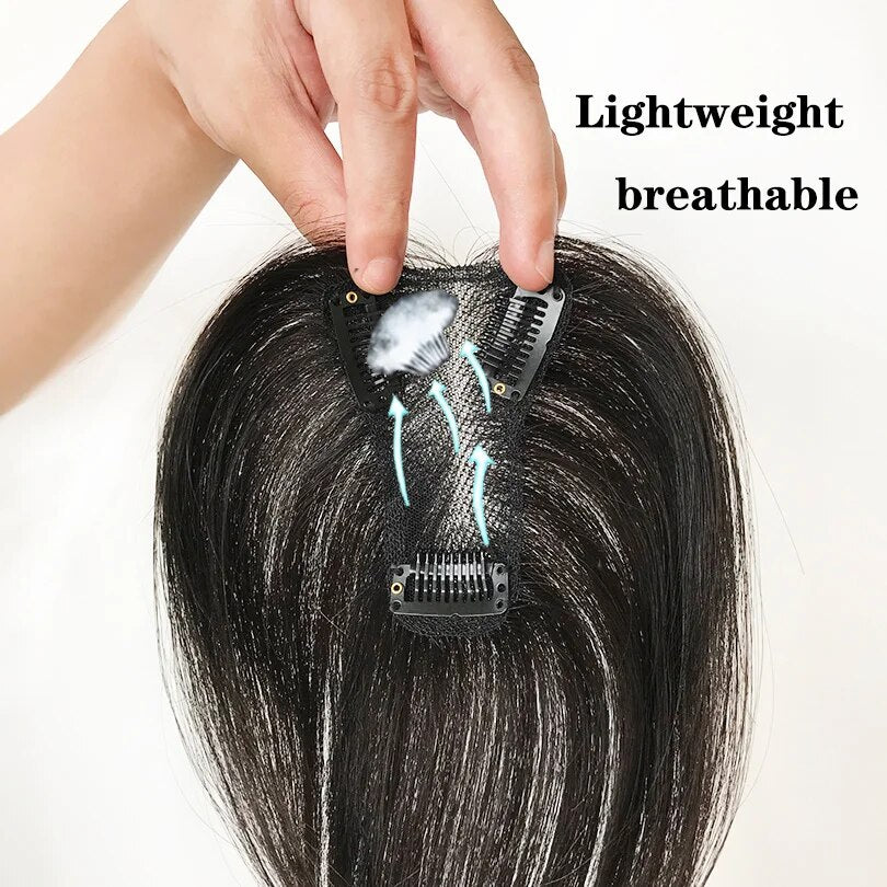 Menneskehår schweizisk blonde klips-in toppers til kvinder