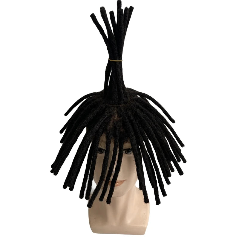 Dreadlocks Q6 Toupee for Black Men Human Hair Replacement System