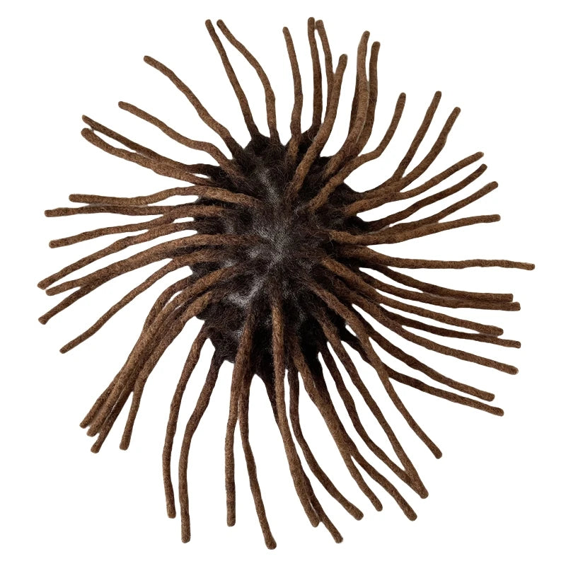 8 Inch Ombre Kleur T#2/30 Indisch Virgin Human Hair Dreadlocks Toupet voor Zwarte Mannen