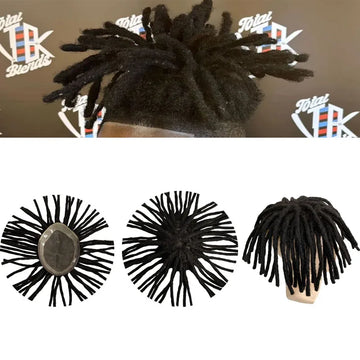 Dredy mono koronka tupet dla czarnoskórych mężczyzn