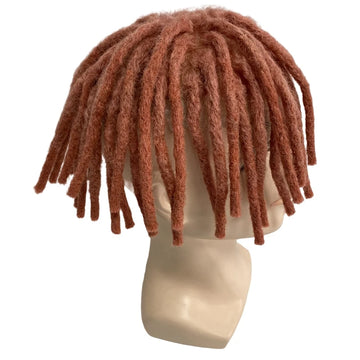 Rózsaszín raszta haj tupé teljes csipkés egység fekete férfiaknak