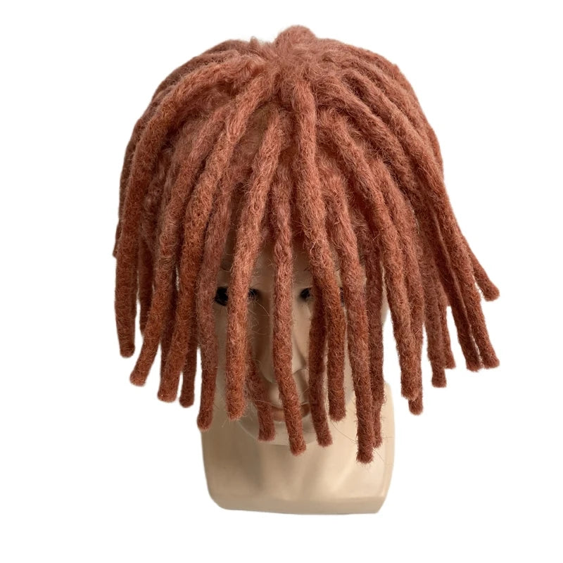 Rózsaszín raszta haj tupé teljes csipkés egység fekete férfiaknak