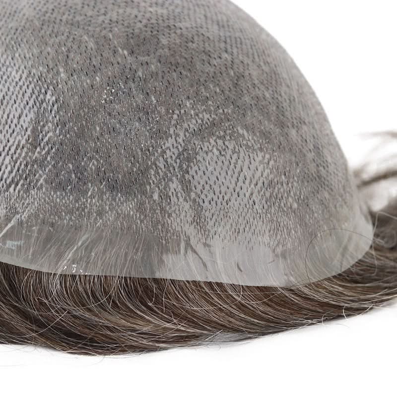 0.06–0.08mm Single-Knot Thin Skin Men's Hair System | 8x10 | Antimicrobial Base — product view 5