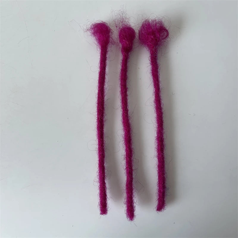 9 tommer brasiliansk virgin menneskehår blå dreadlocks extensions til mænd