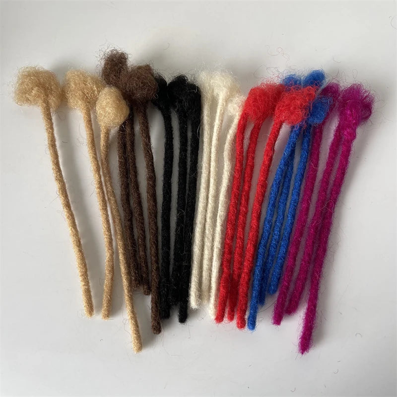 9 inch Brazilian Virgin Human Hair Blue Dreadlocks Extensions for Men - hair color detail